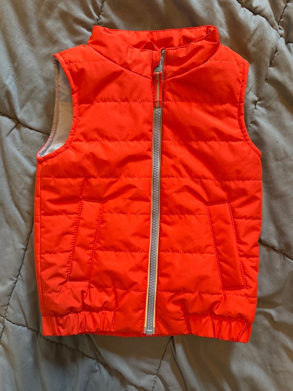 Cat & Jack Orange Quilted Puffer Vest